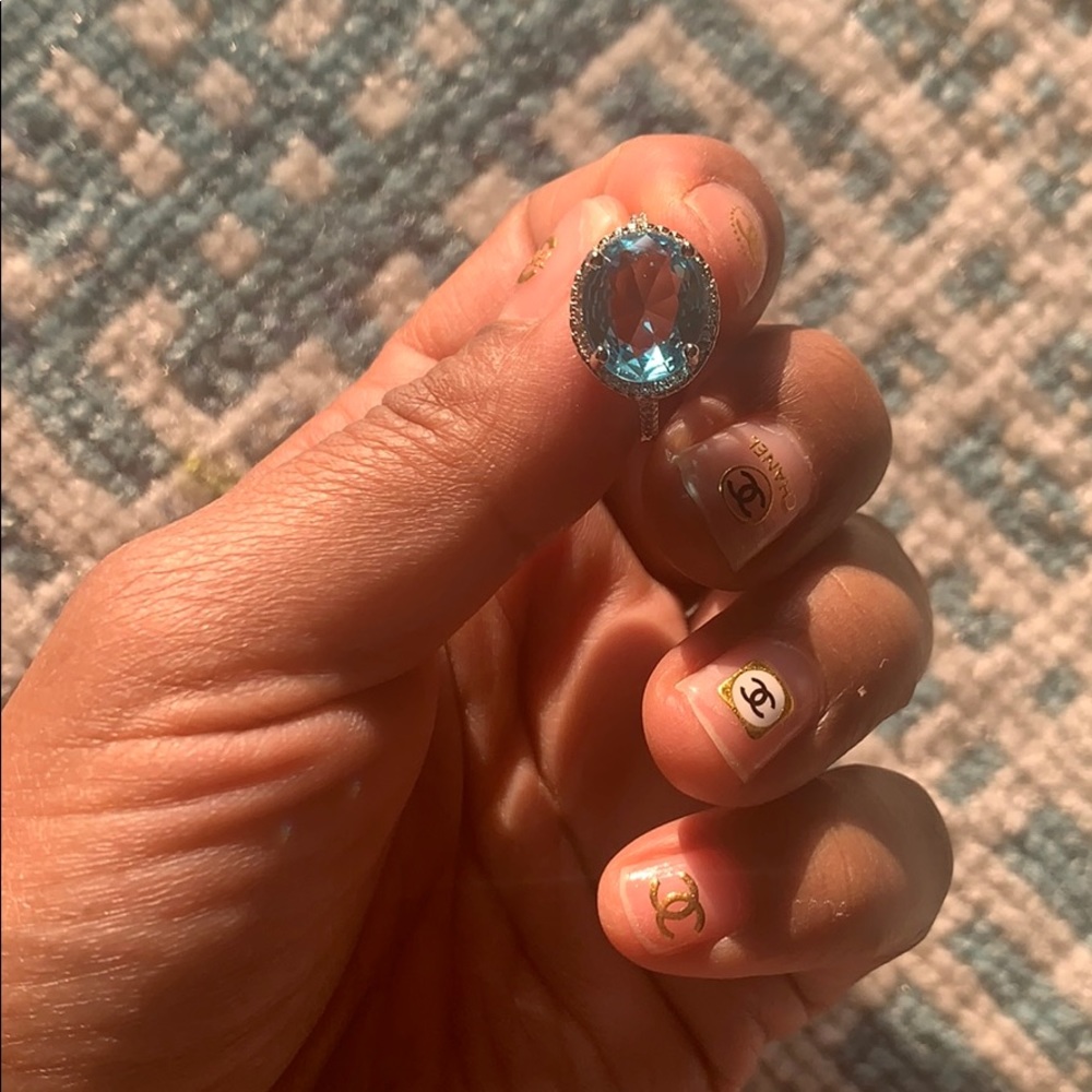 Australian Crystal Oval Stone Ring...
